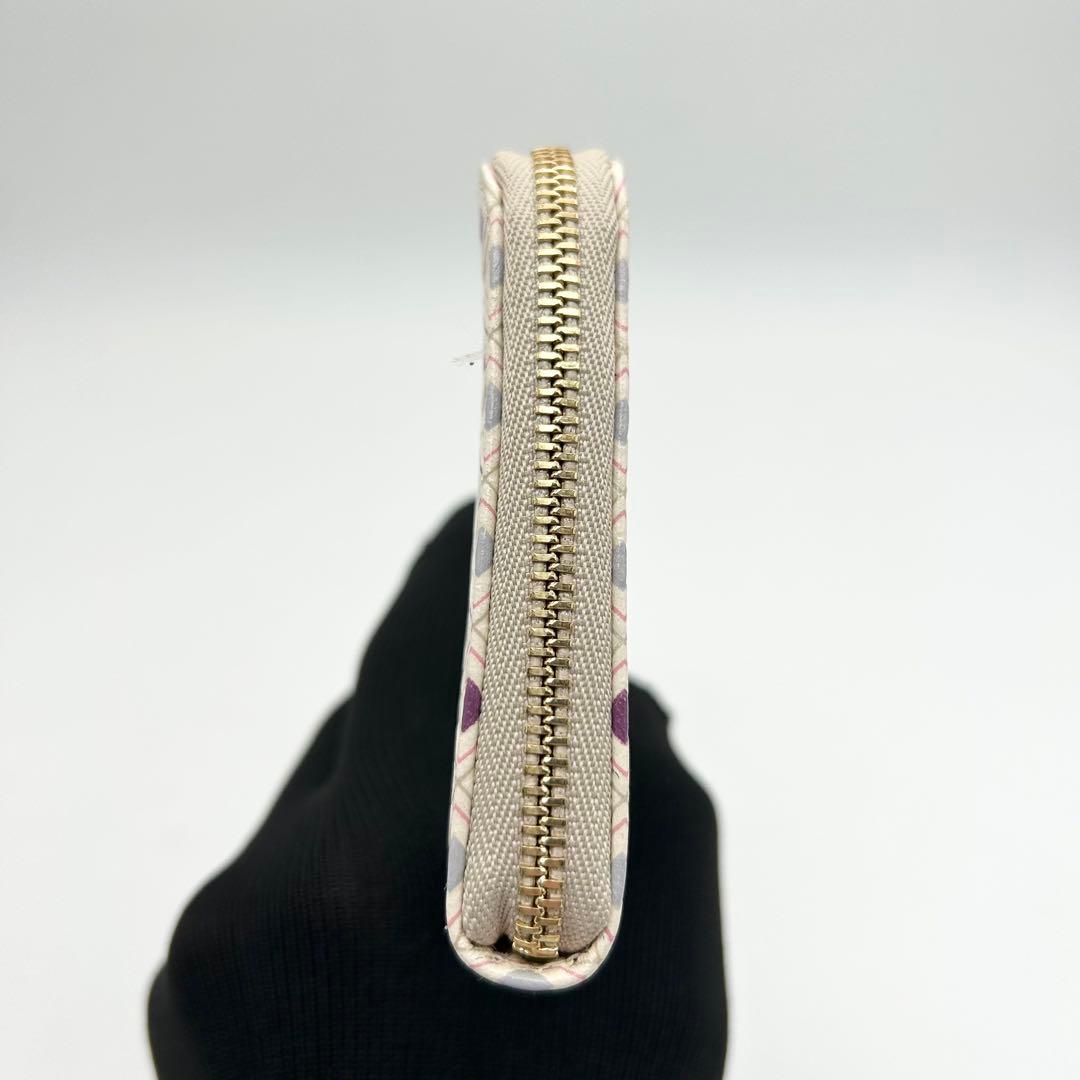 【未使用】　浅草文庫　長財布　いろあそび柄　L字ファスナー