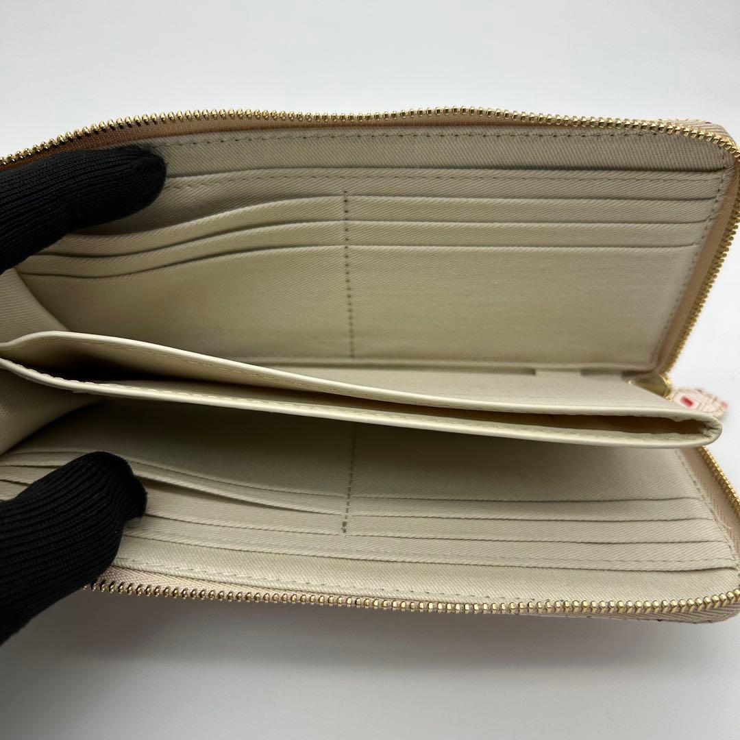 【未使用】　浅草文庫　長財布　いろあそび柄　L字ファスナー