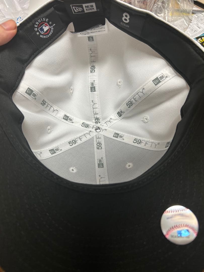 59FIFTY ホワイトキャップ サイズ8 MLBロゴ