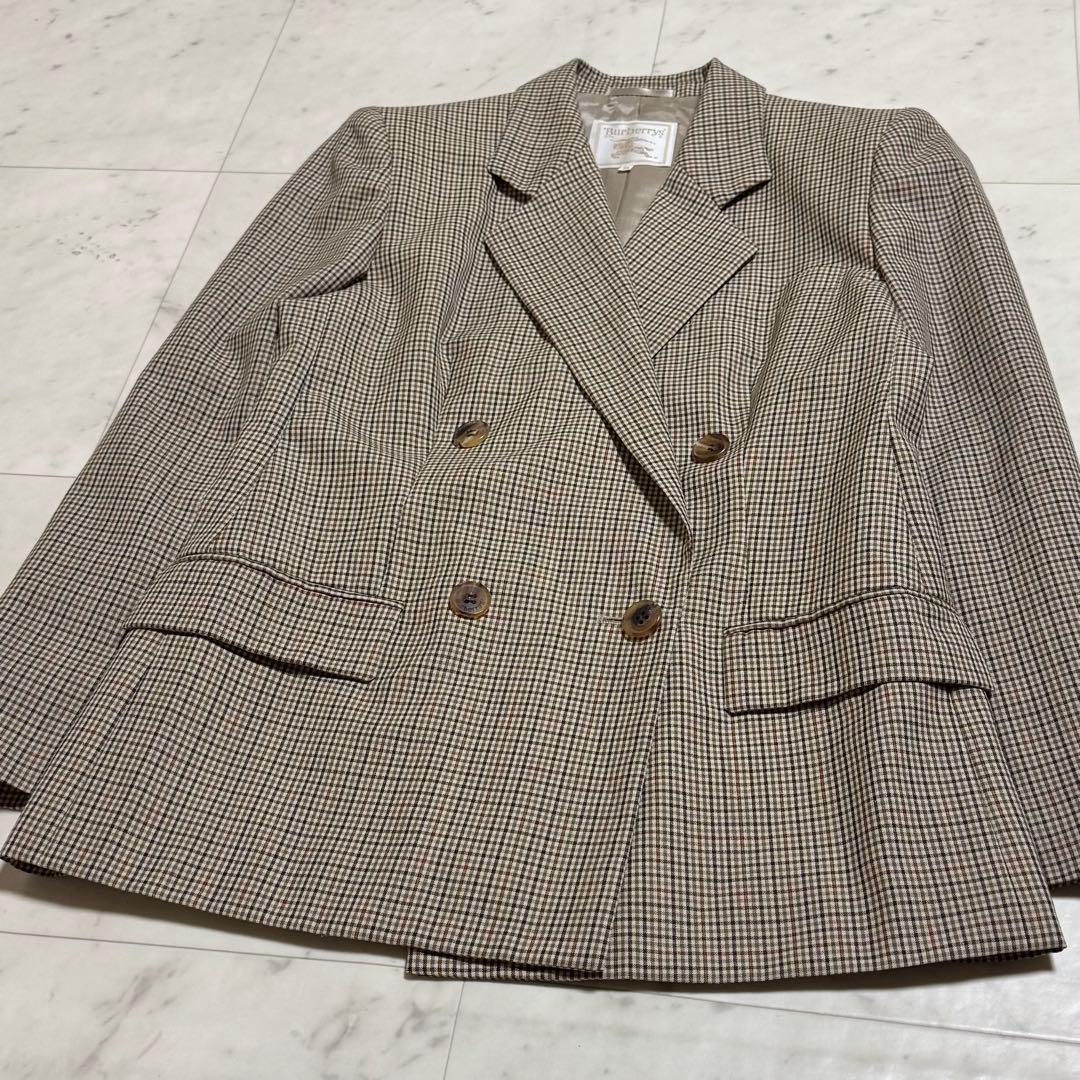 バーバリーズ セットアップ ジャケット スカート ウール100% チェック