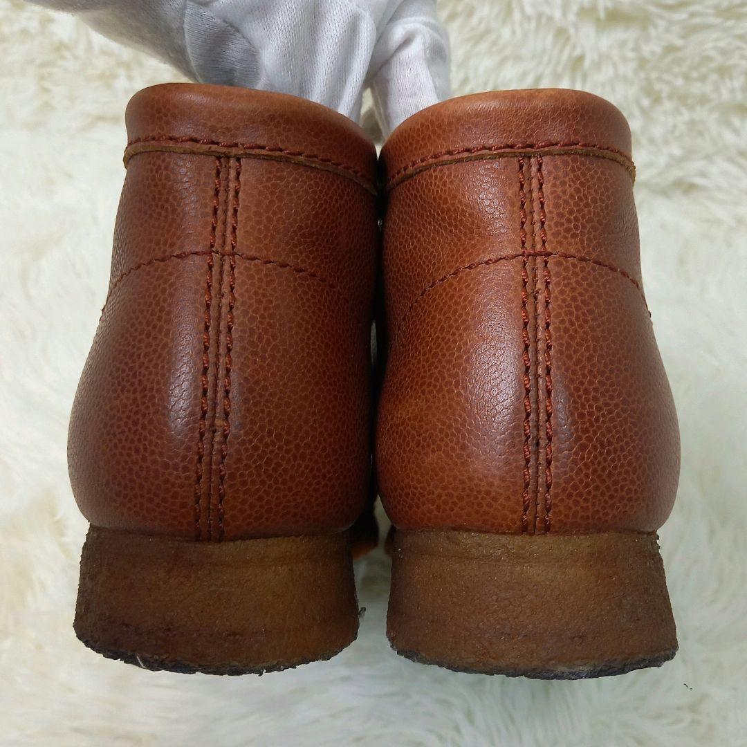 CLARKS クラークス ワラビーブーツ レザー シボ加工 ブラウン 27cm