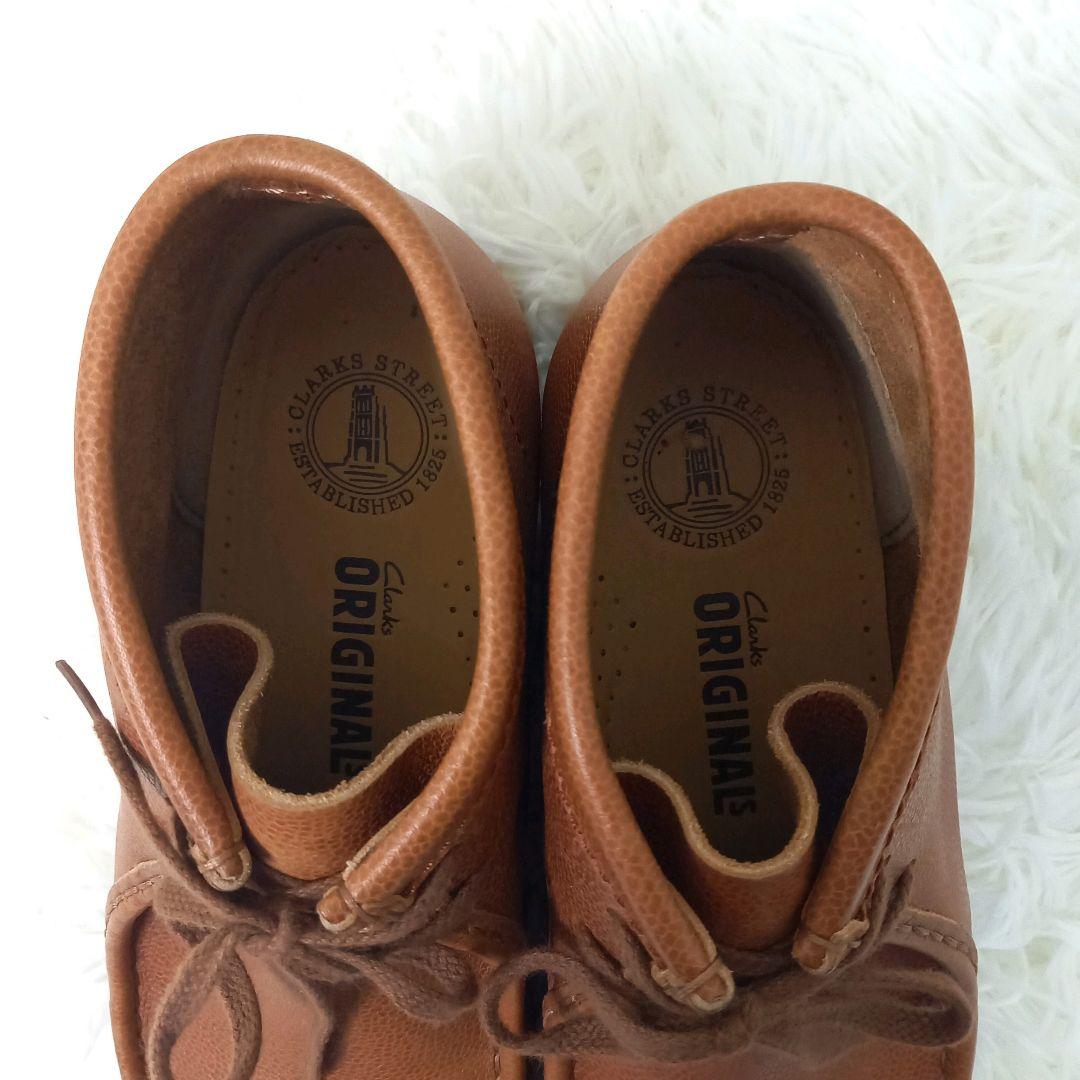 CLARKS クラークス ワラビーブーツ レザー シボ加工 ブラウン 27cm