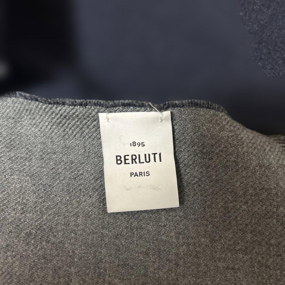 チー坊ベルルッティ　マフラー　ウール100 ストール　リバーシブル