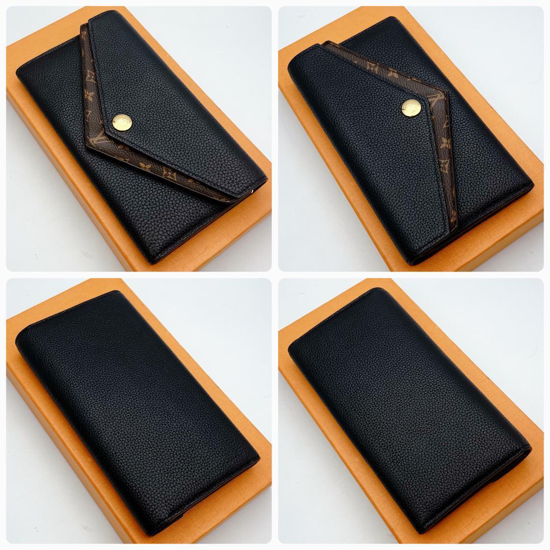 開運財布！ルイヴィトン ドゥブルV 黒 長財布 正規品保証2909