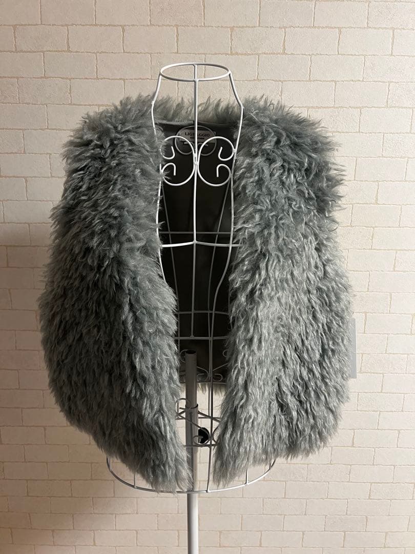 LIGNAGGIO グレー ファーコート ノーカラー新品