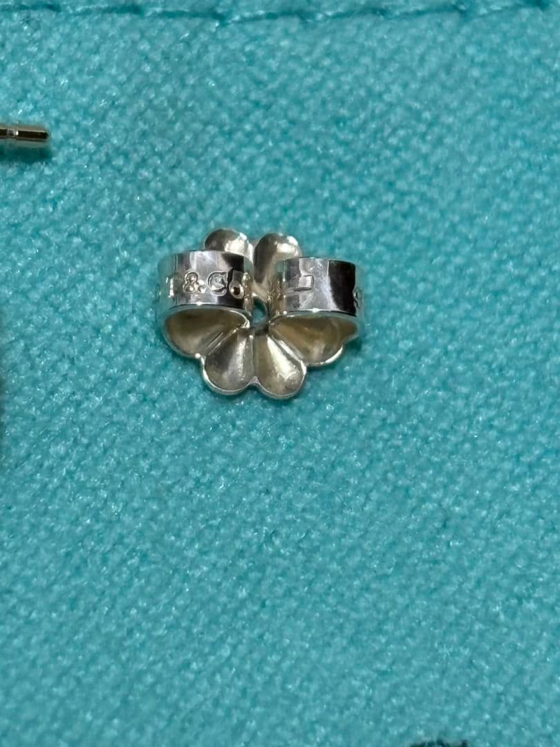 美品 TIFFANY ティファニー サマセット メッシュ フープ ピアス 正規品