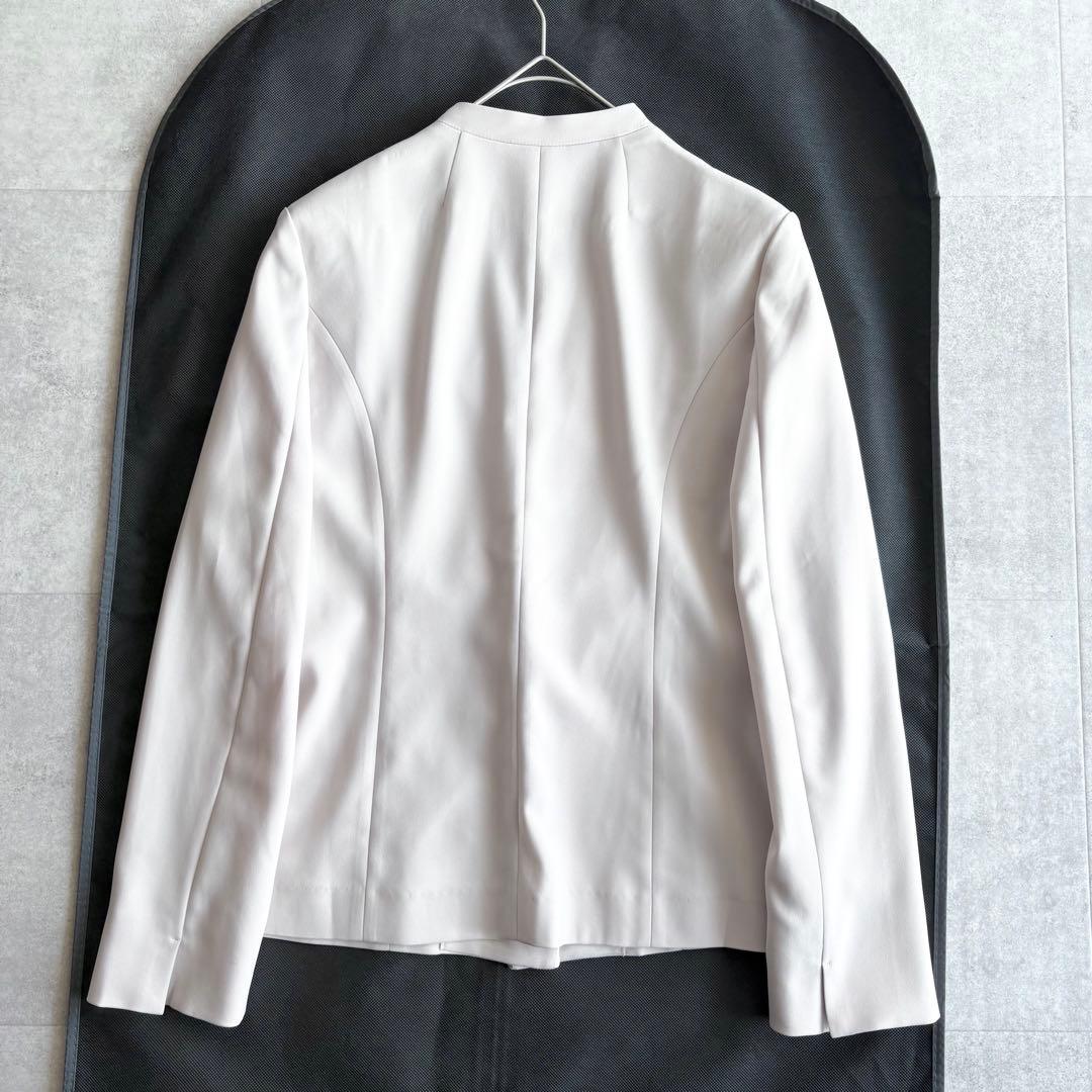 【未使用】クードシャンス カラーレスジャケット スカートスーツ グレージュ 38