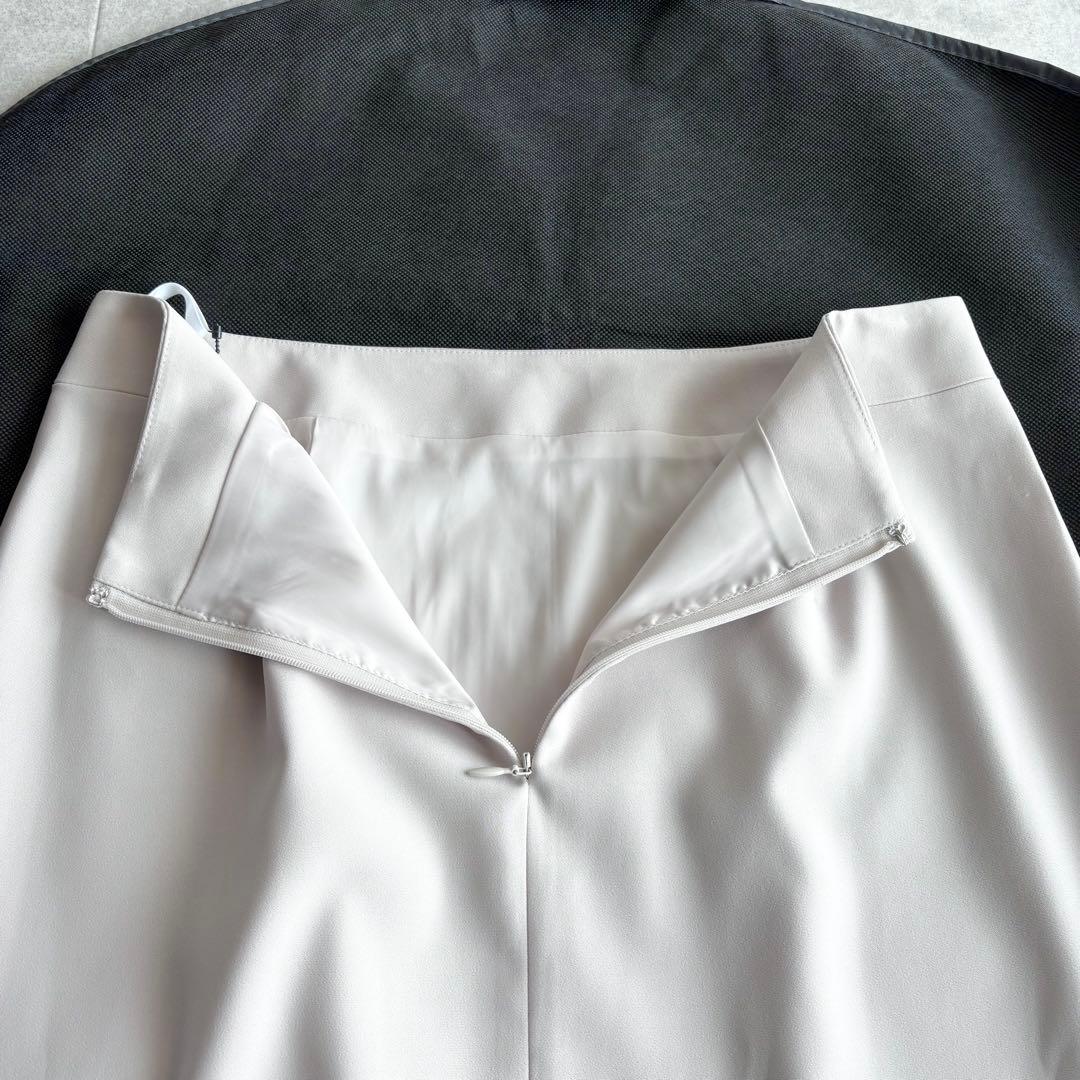 【未使用】クードシャンス カラーレスジャケット スカートスーツ グレージュ 38