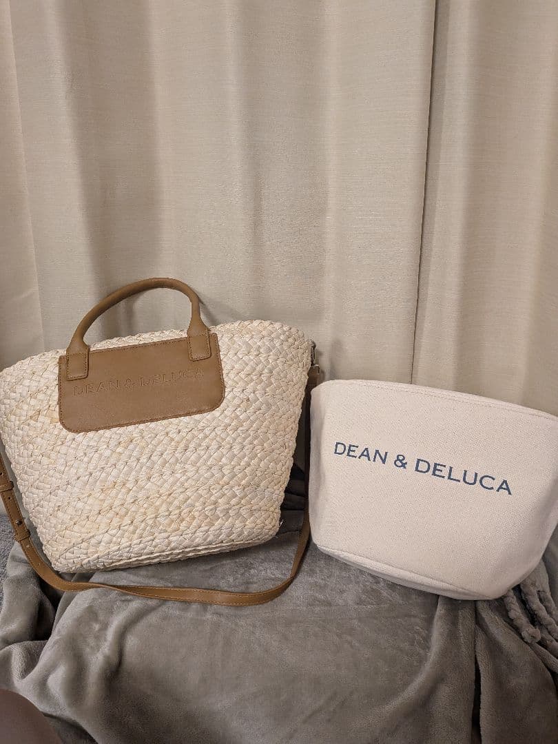 DEAN & DELUCA / 保冷ポーチ付 かごバッグ　大