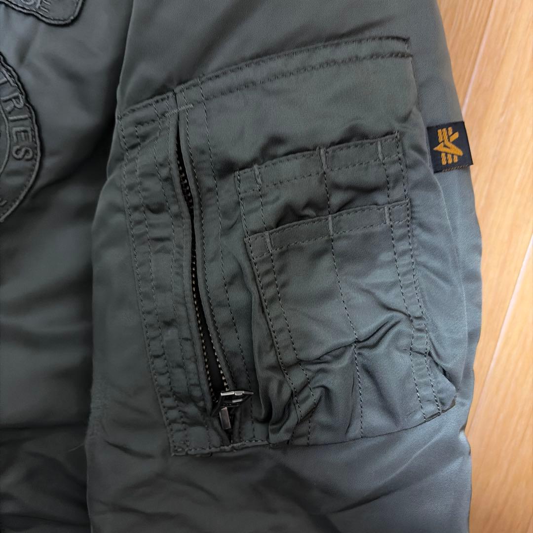 ALPHA MA-1 フライトジャケット 2way フード着脱 ワッペン