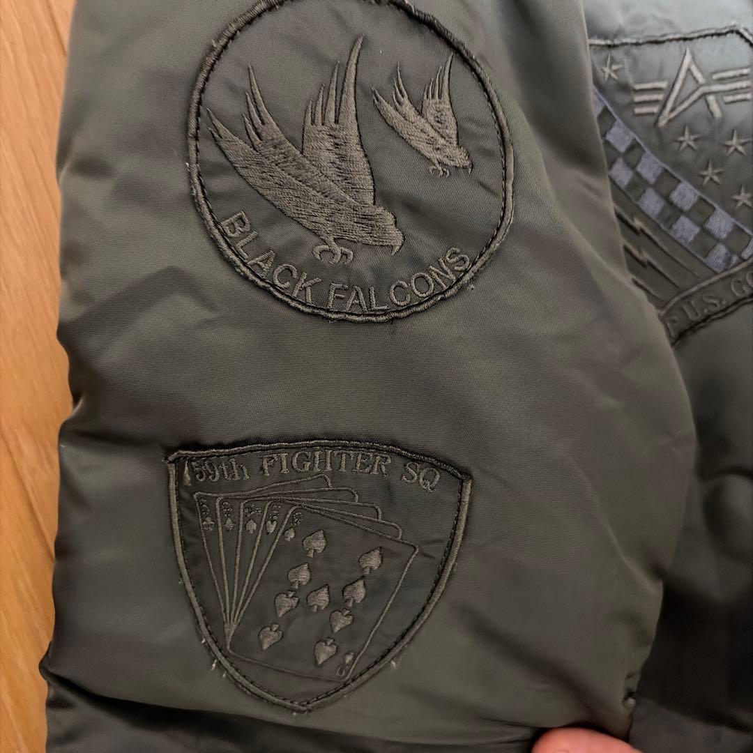 ALPHA MA-1 フライトジャケット 2way フード着脱 ワッペン