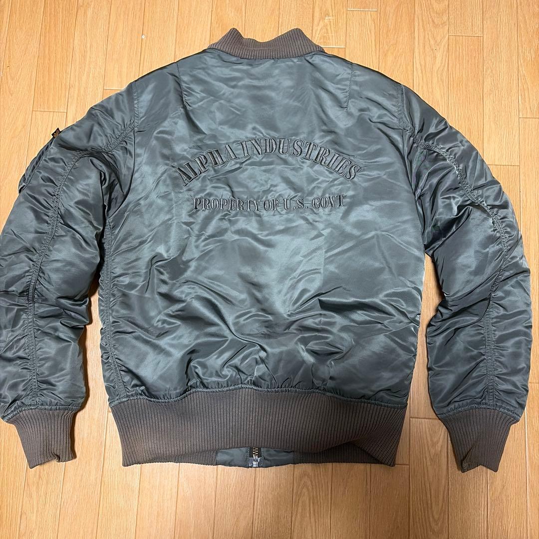 ALPHA MA-1 フライトジャケット 2way フード着脱 ワッペン