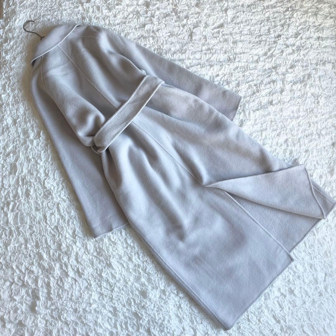 N.O.R.K ノーク ウールリバーコート マキシ丈 ベルト Aライン