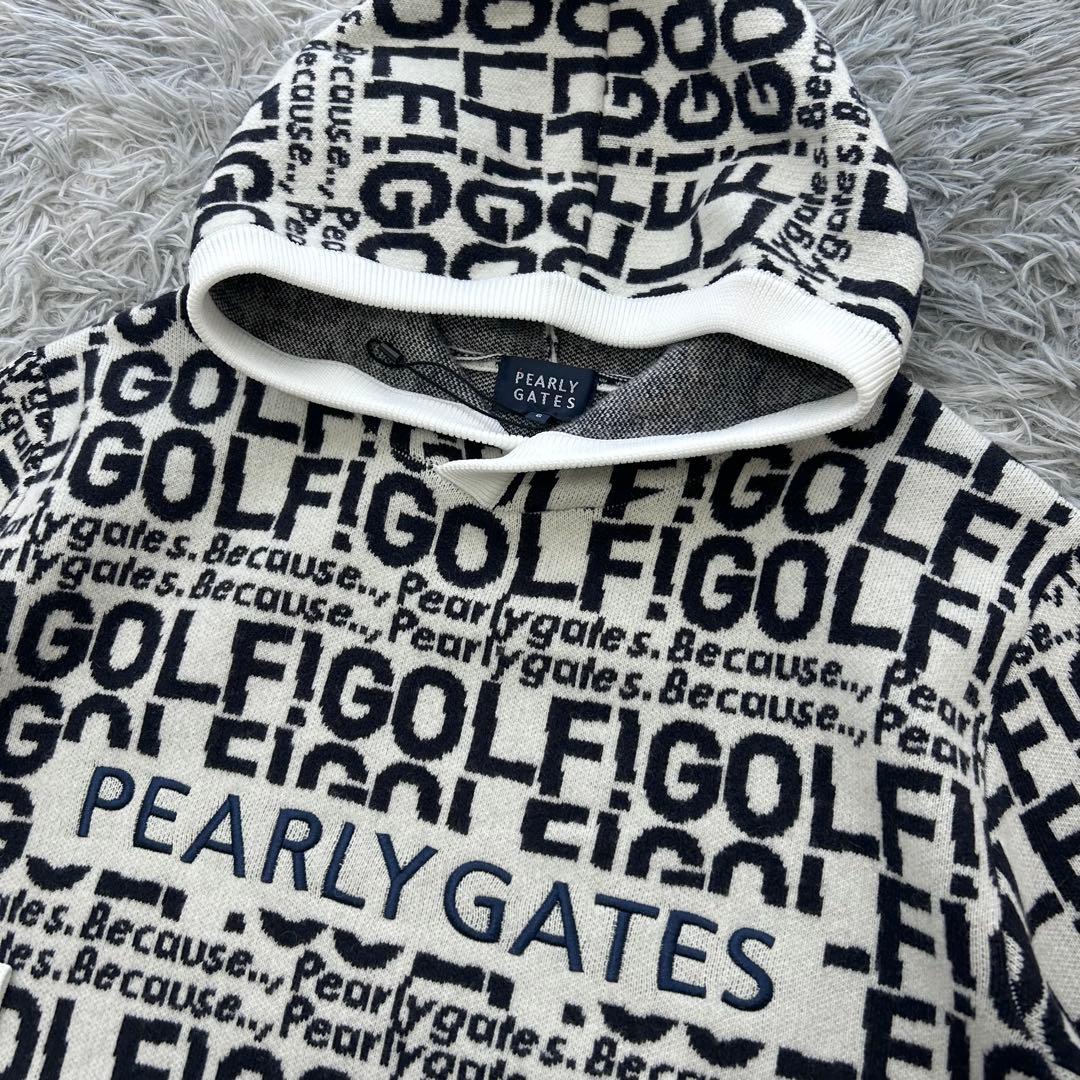 新品　パーリーゲイツ　パーカー　カシミヤ　ニット　セーター　フーディ　サイズ5