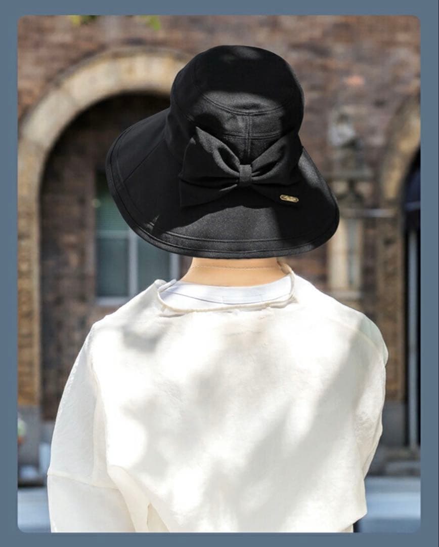 【美品】芦屋ロサブラン リボンハット 完全遮光 黒 Sサイズ