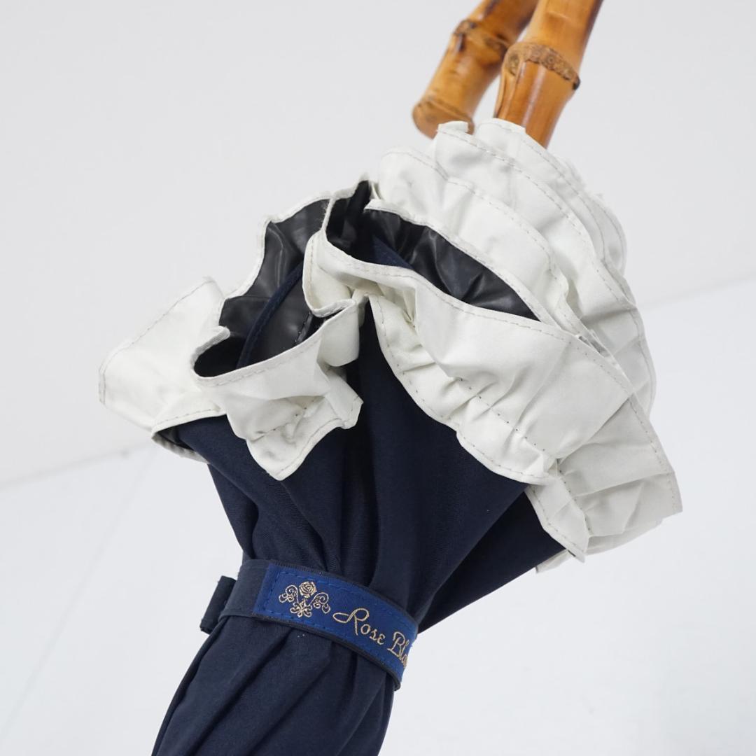 芦屋ロサブラン USED品 ショート フリル 完全遮光 日傘 遮光 遮熱 UV