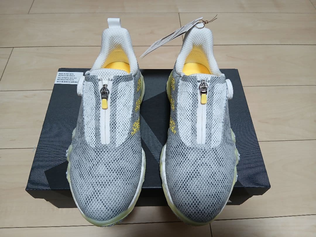 adidas ゴルフシューズ 女性用 グレー/イエロー