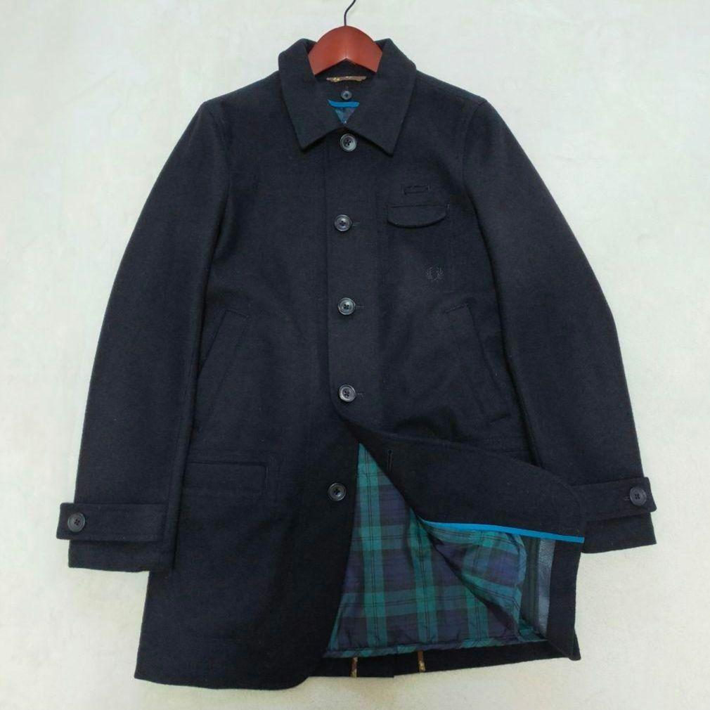 FRED PERRY　ライナー付　ステンカラーコート　刺繍ロゴ