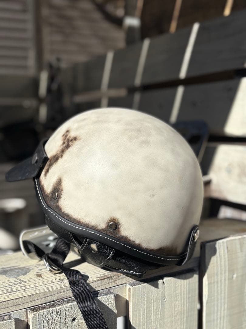 ポリスヘルメット ショーティー　 エイジング塗装仕上げ　フリーサイズ