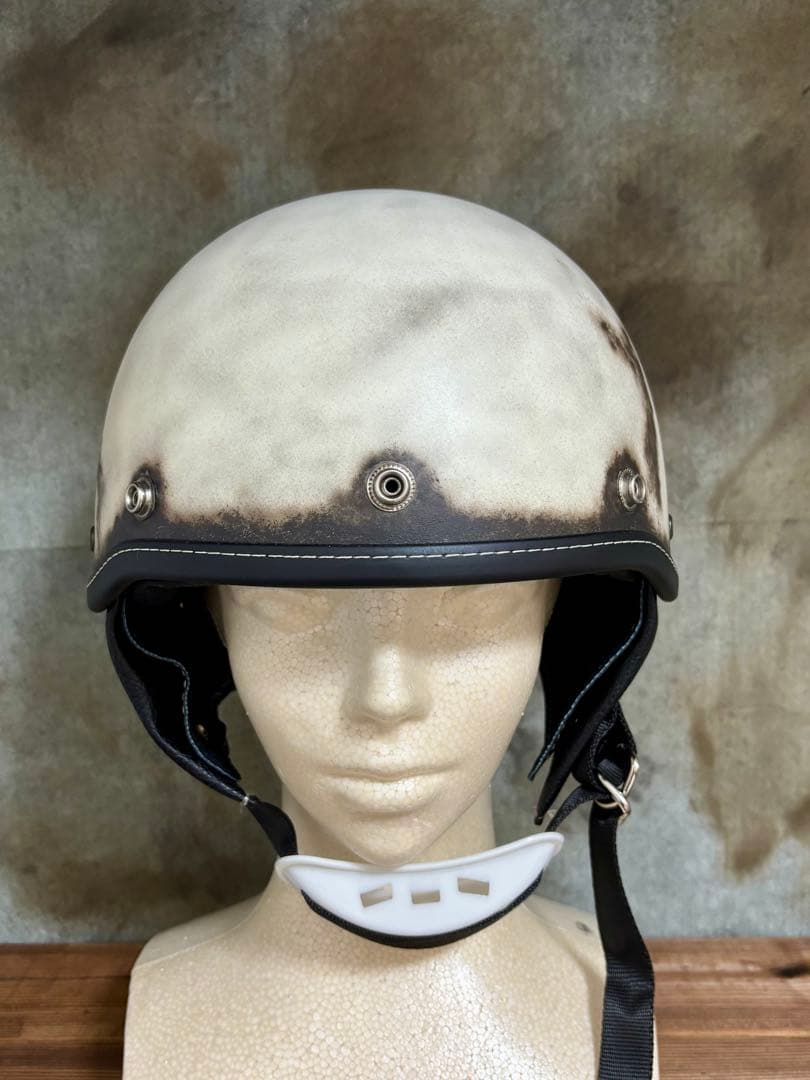 ポリスヘルメット ショーティー　 エイジング塗装仕上げ　フリーサイズ