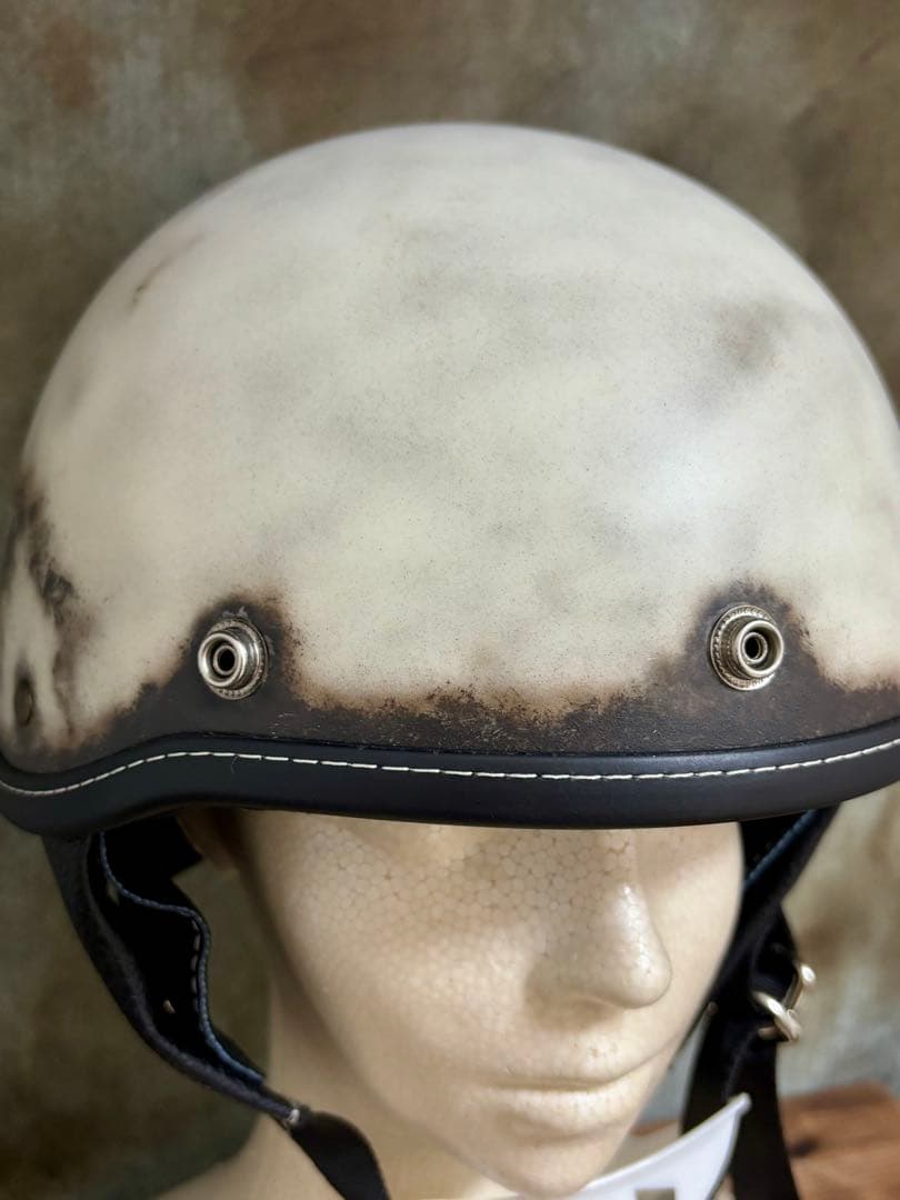 ポリスヘルメット ショーティー　 エイジング塗装仕上げ　フリーサイズ