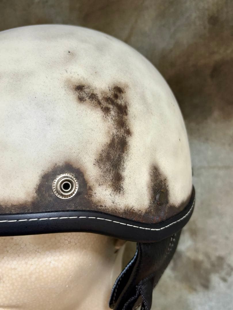 ポリスヘルメット ショーティー　 エイジング塗装仕上げ　フリーサイズ