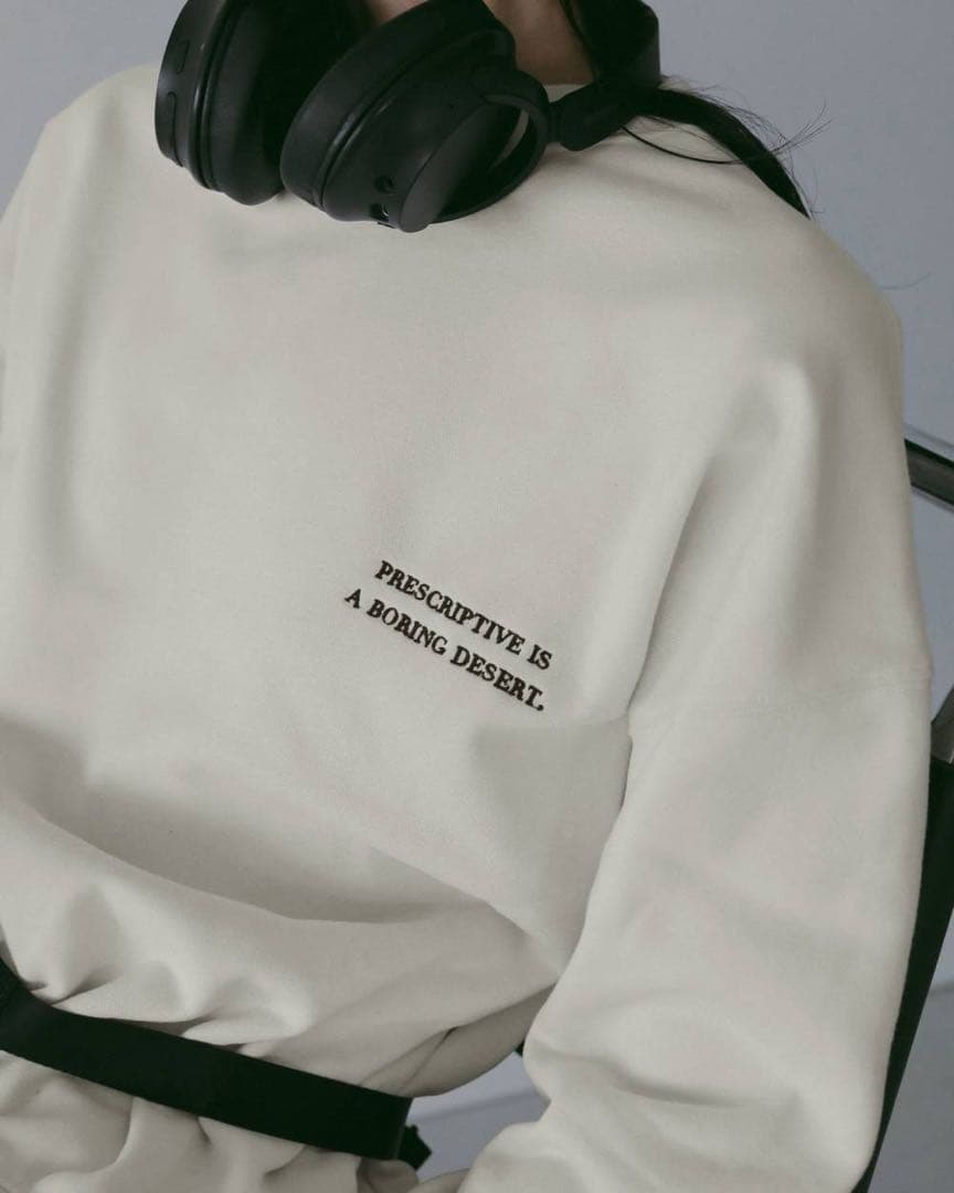 anuke Embroidery Logo Sweat ホワイト