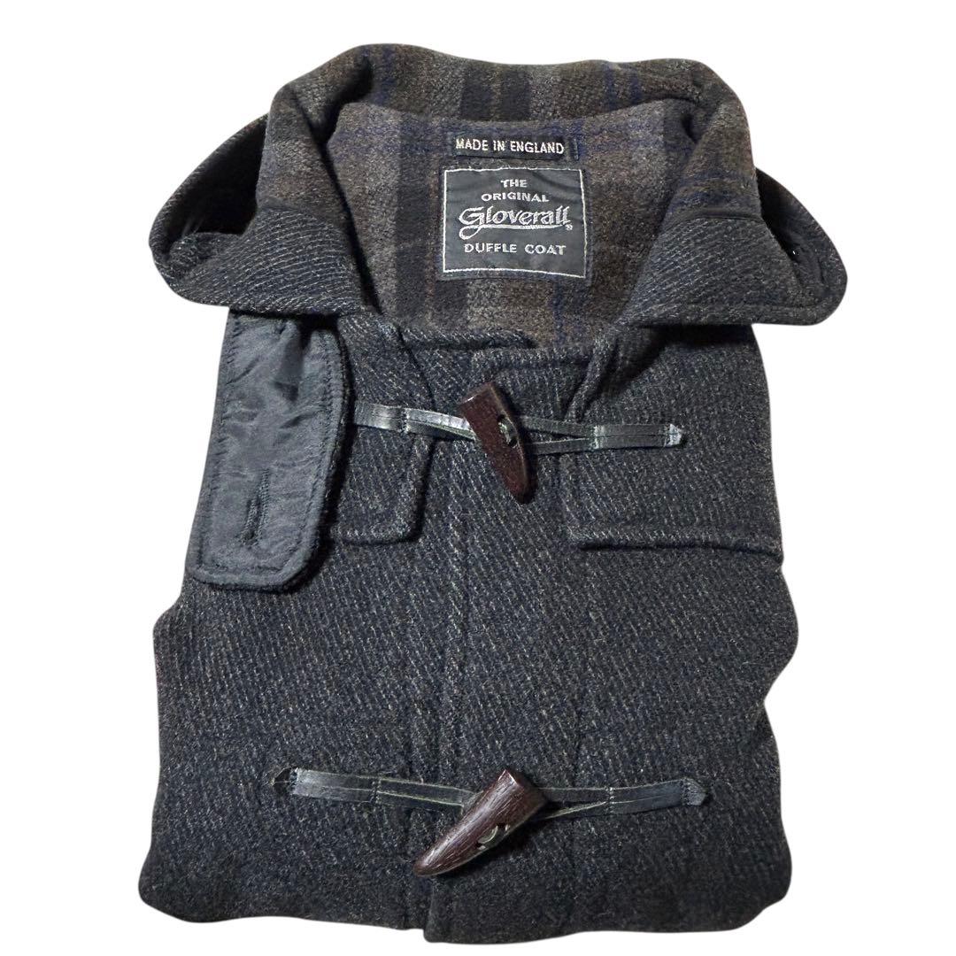 美品　90s グローバーオール　ダッフルコート　ヘリンボーン　L 英国製　トグル