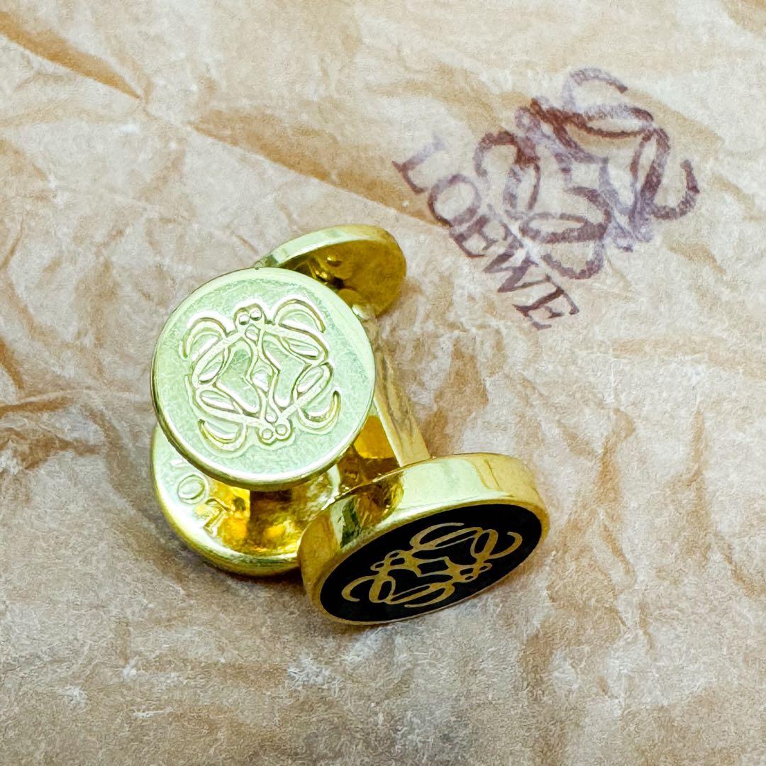 LOEWE ゴールド ブラック カフリンクス