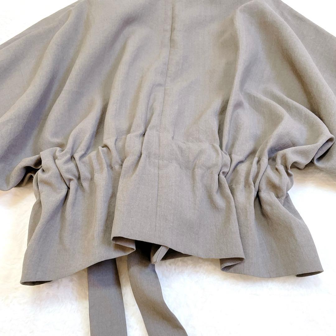 【美品】BEIGE, ベイジ　ノーカラージャケット 4 カーキ