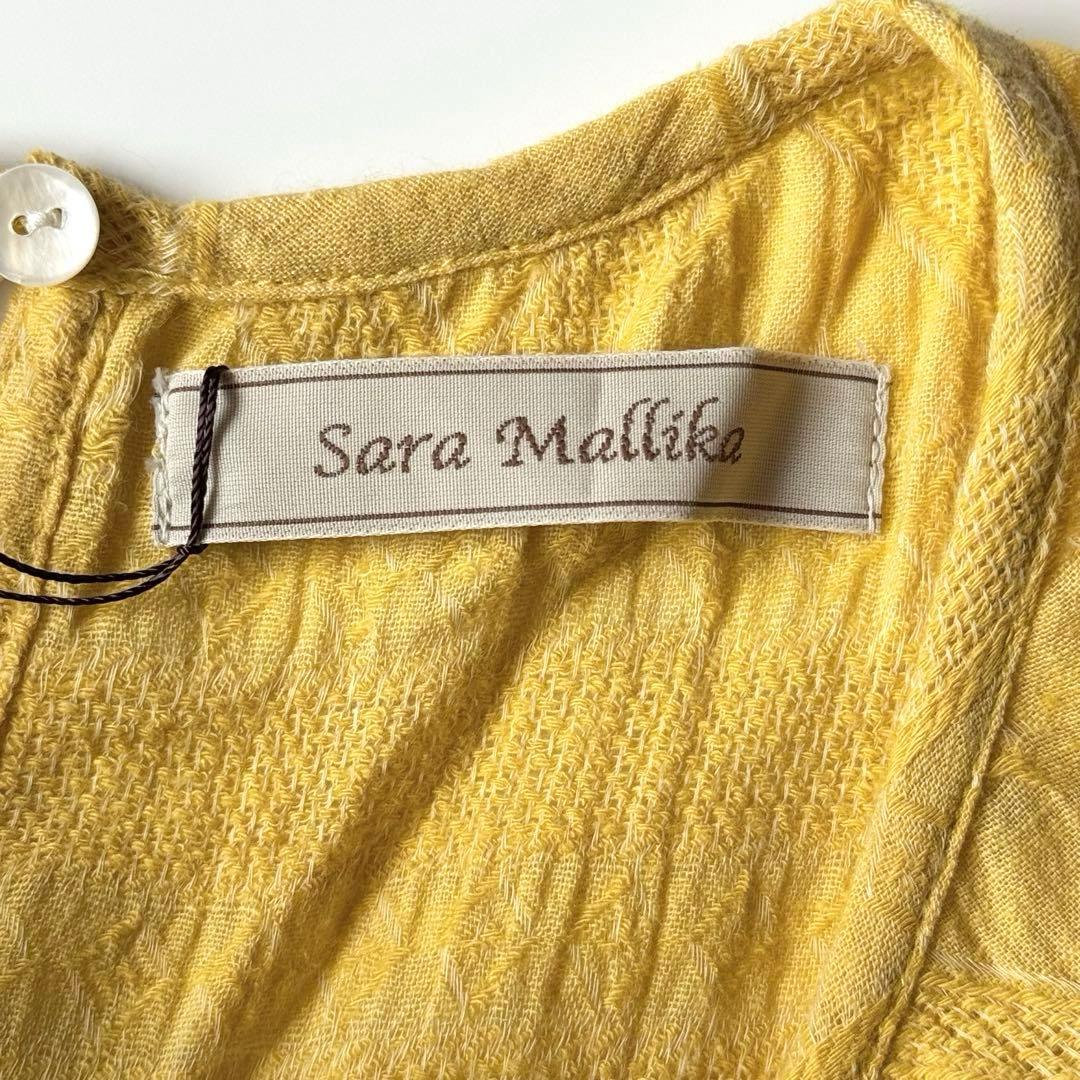 sara mallikaサラマリカ ノースリーブティアードワンピース イエロー
