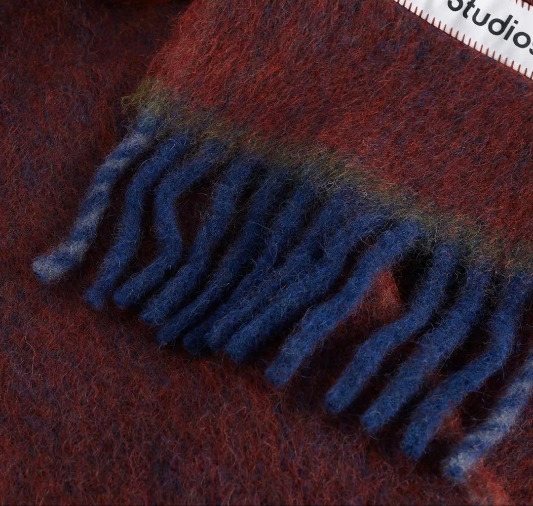 【美品】Acne Studios モヘアウールフリンジスカーフ　マフラー