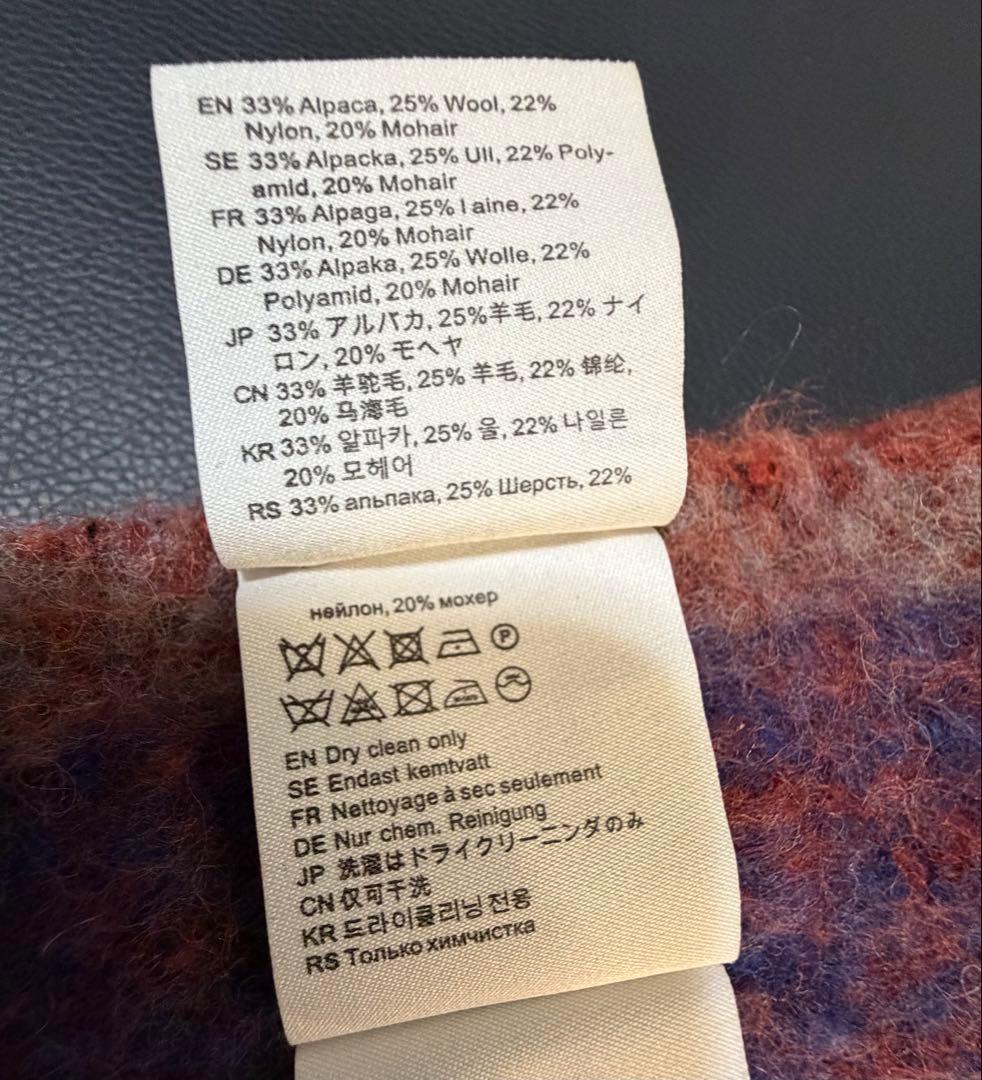 【美品】Acne Studios モヘアウールフリンジスカーフ　マフラー