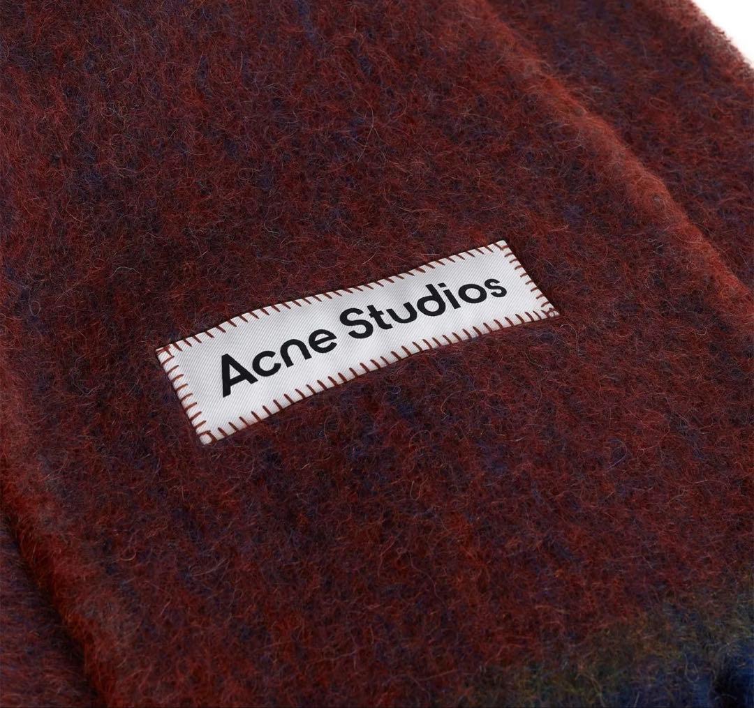 【美品】Acne Studios モヘアウールフリンジスカーフ　マフラー