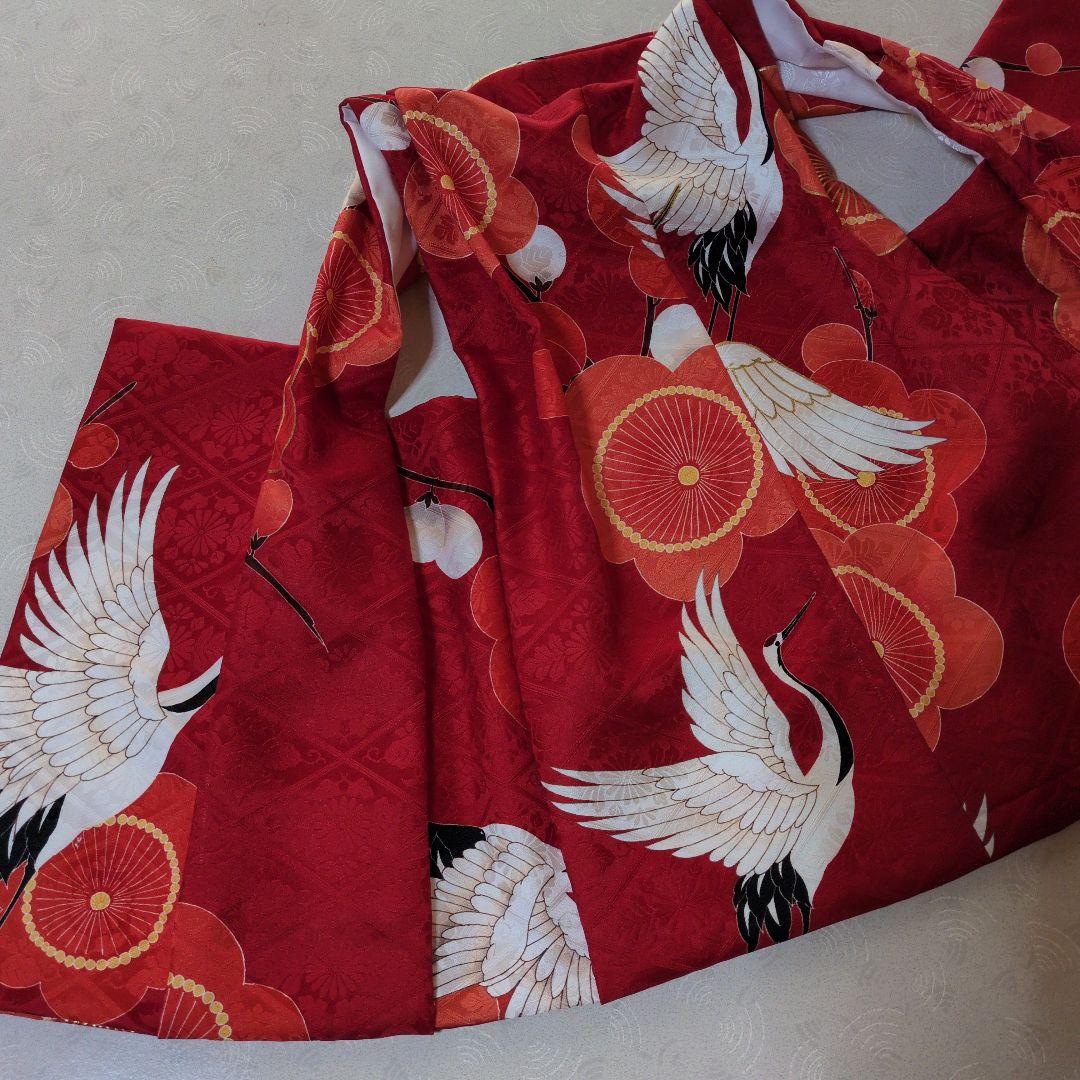 七五三３歳正絹手縫いの被布（中綿無し）巾着付き