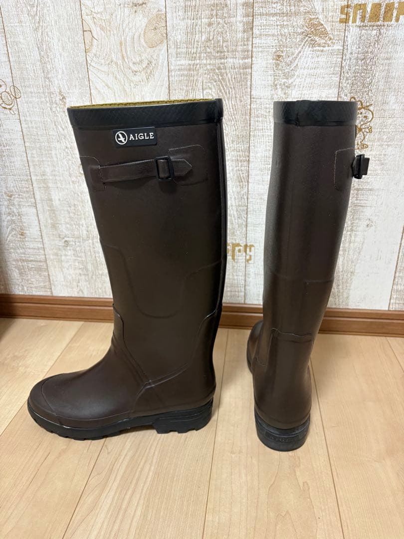25.5～26cm★美品AIGLEレイン ブーツ41エーグルラバーブーツ 長靴