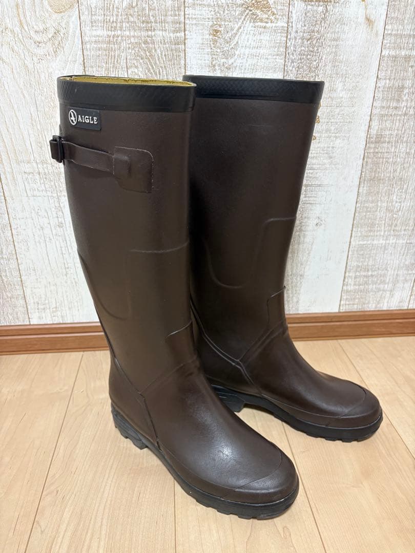 25.5～26cm★美品AIGLEレイン ブーツ41エーグルラバーブーツ 長靴