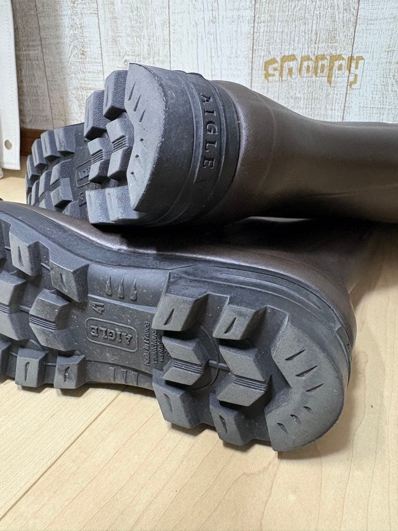 25.5～26cm★美品AIGLEレイン ブーツ41エーグルラバーブーツ 長靴