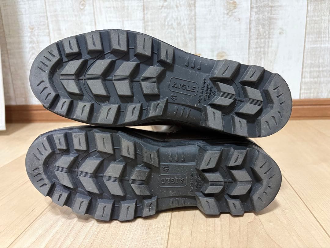 25.5～26cm★美品AIGLEレイン ブーツ41エーグルラバーブーツ 長靴