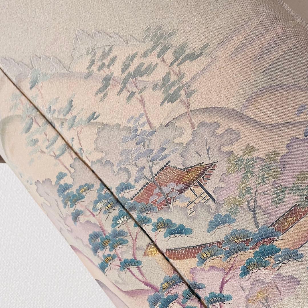 ベージュグレー 4点 フルセット 訪問着 入学式 卒業式 入園式 春 秋 冬