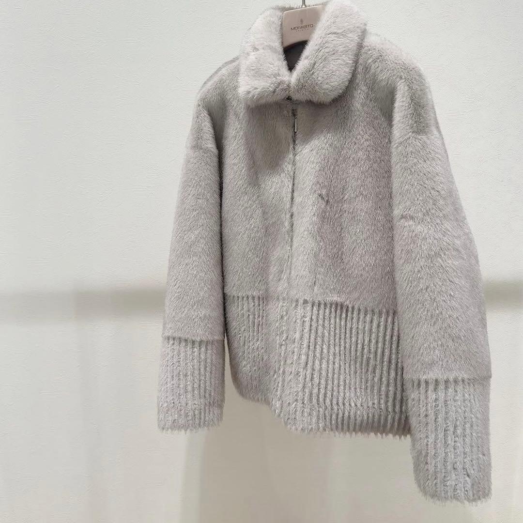 【新品タグ付き】モラビトプルミエ　フェイクファーコート　未使用　雑誌エクラ掲載