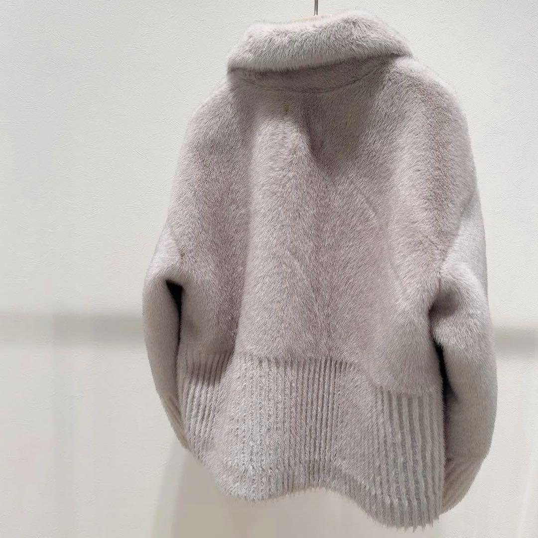 【新品タグ付き】モラビトプルミエ　フェイクファーコート　未使用　雑誌エクラ掲載