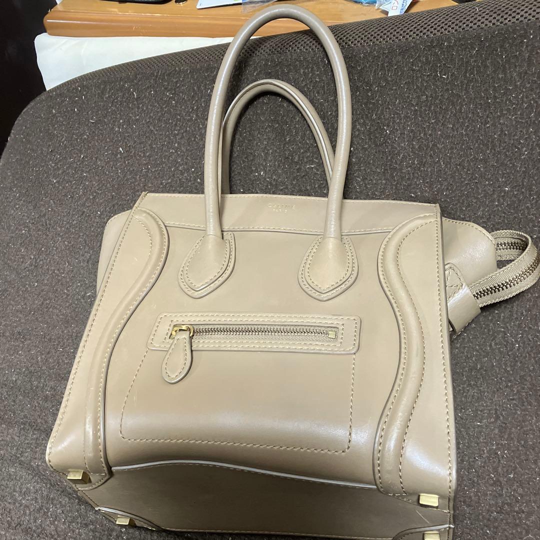 セリーヌ ラゲージ トートバッグ ベージュ