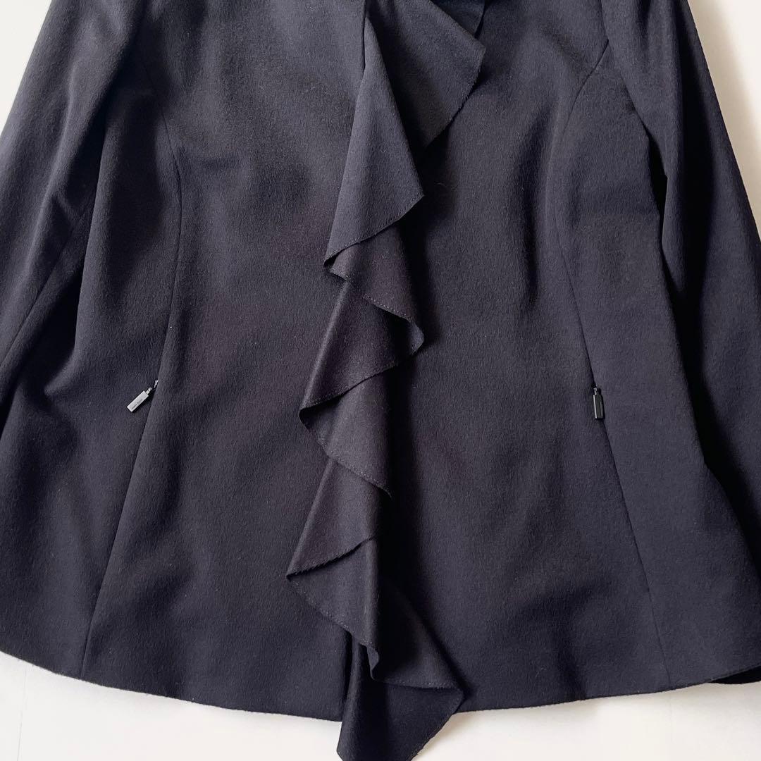 未使用級 マックスマーラ ウール ジャケット 大きいサイズ フリル ツヤ感最高✨