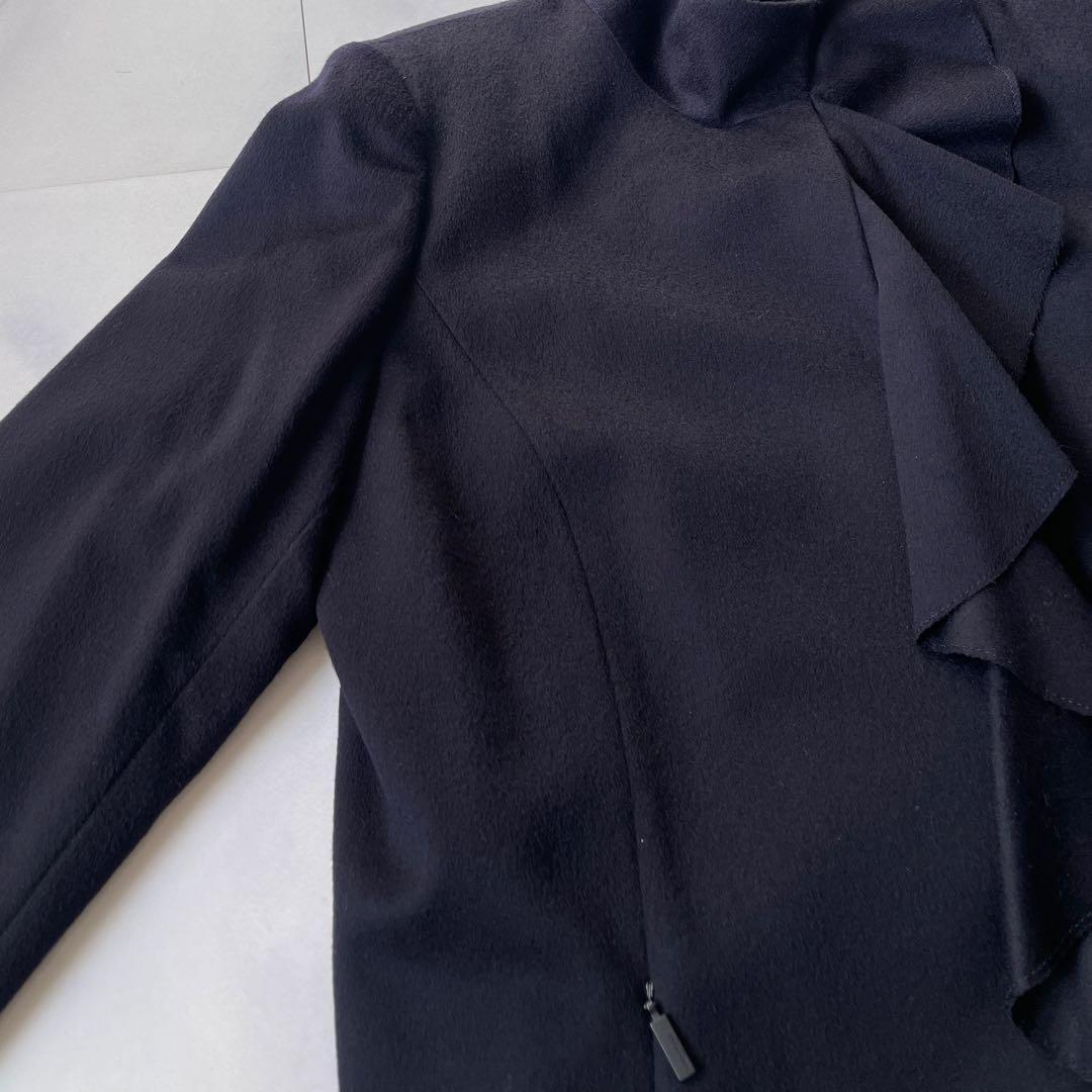 未使用級 マックスマーラ ウール ジャケット 大きいサイズ フリル ツヤ感最高✨