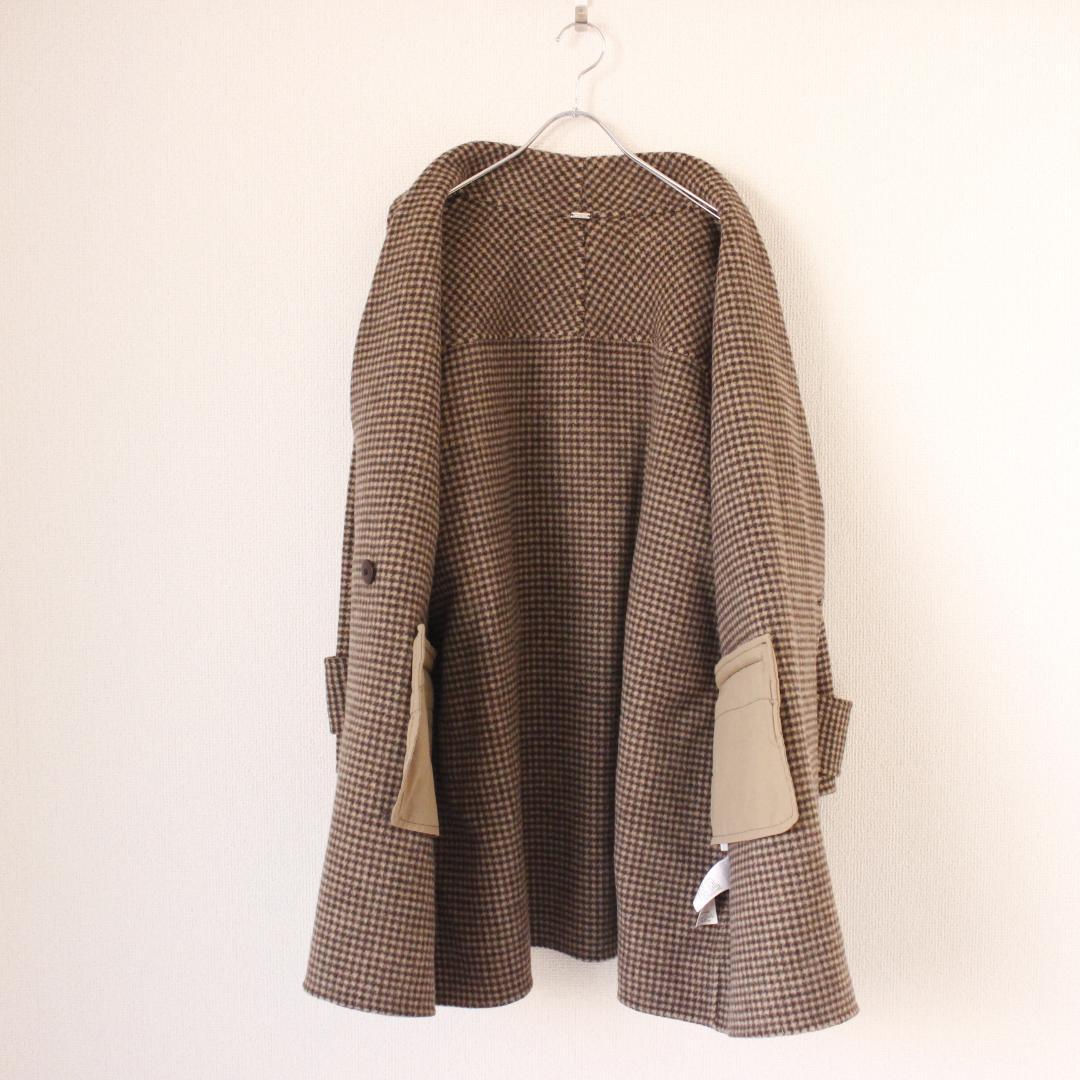 Mila Owen 川口春奈着用 接結ハーフ丈Aラインコート Fサイズ