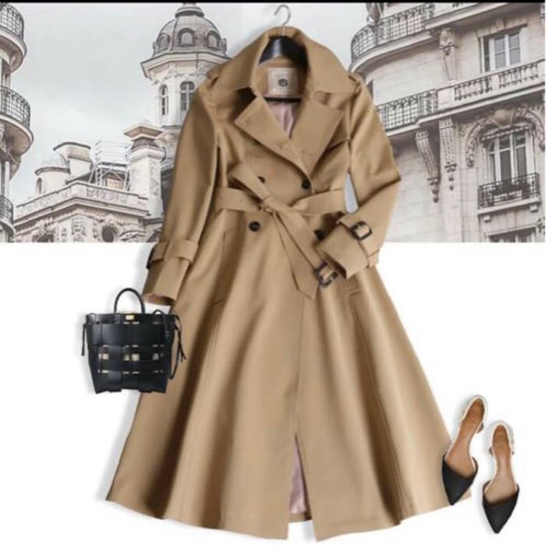 ✨未使用✨La Mode ラモード トレンチコート　ミモレ丈 フレア　Aライン