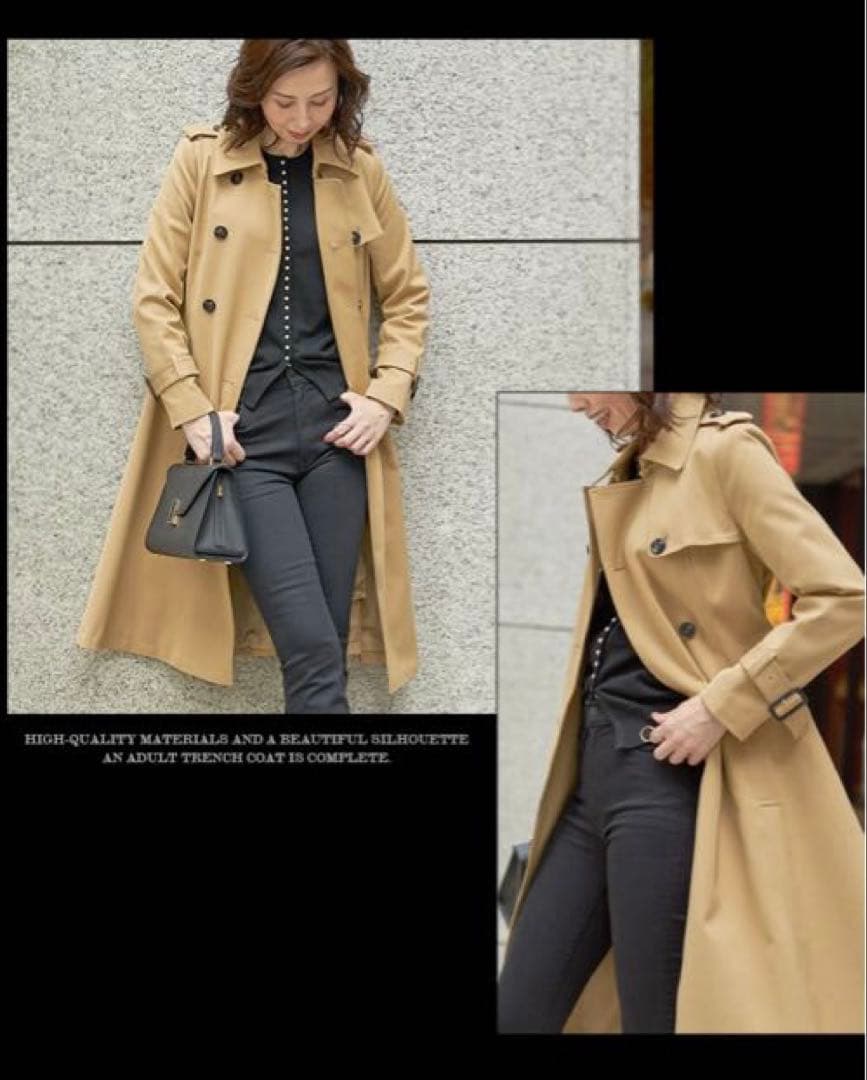 ✨未使用✨La Mode ラモード トレンチコート　ミモレ丈 フレア　Aライン