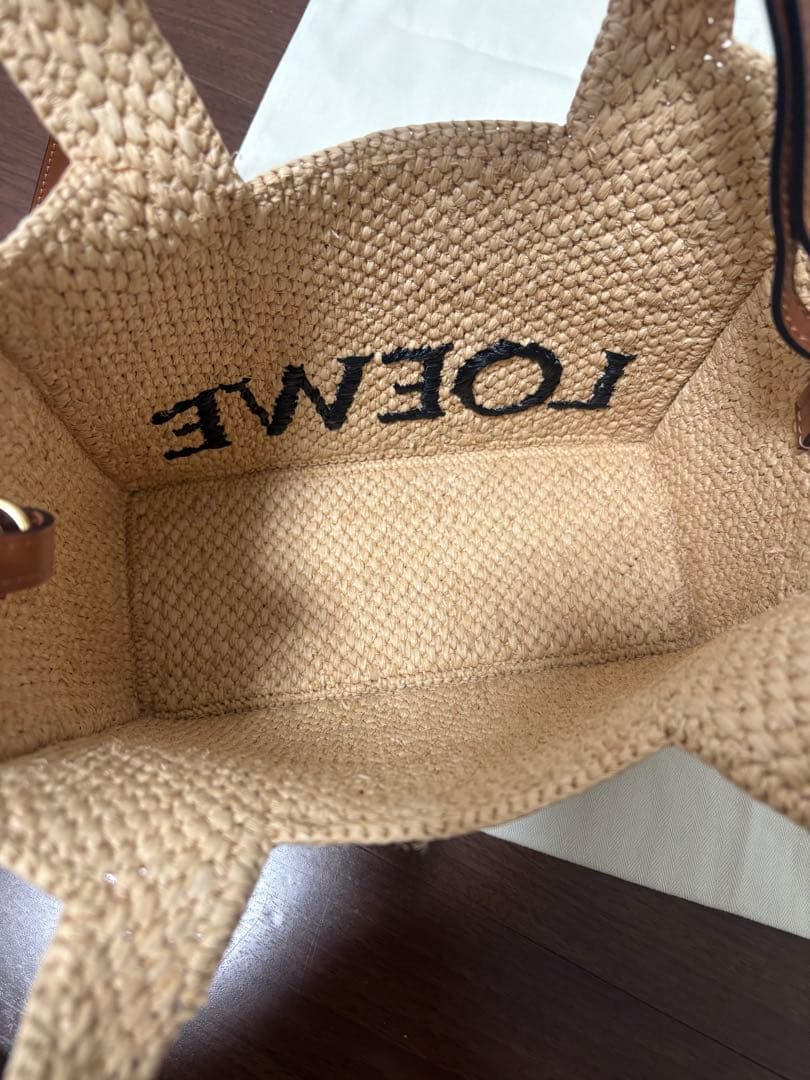 60%オフ‼️LOEWEロエベ　フォントトートスモール　ラフィア　カゴバッグ