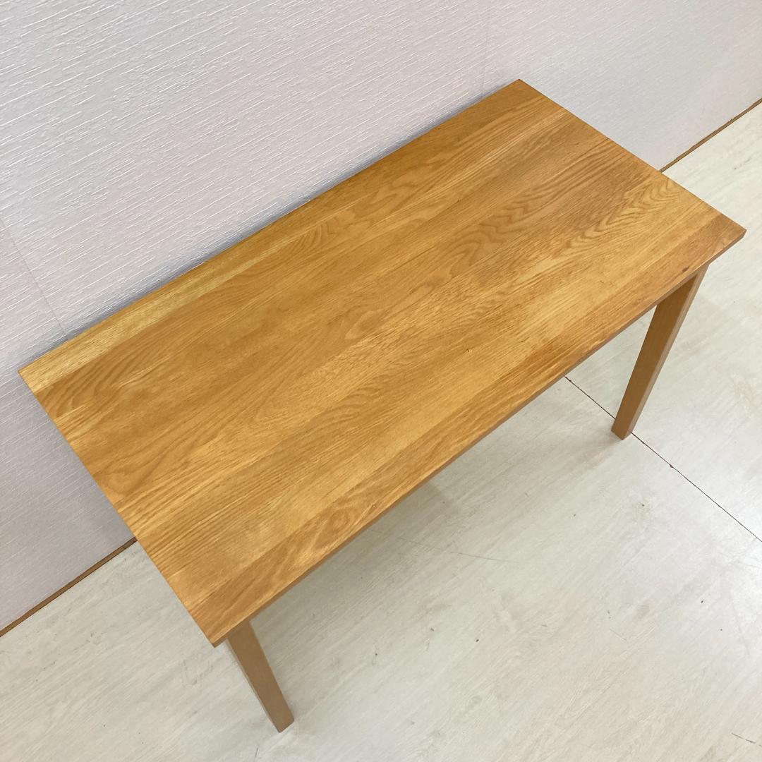 【無印良品】オーク材　無垢デスク　テーブル　机　収納付き　天然木